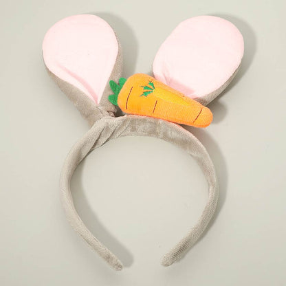 Madeline Love Orange Plush Carrot Accent Easter Bunny Ear Headband - Hair Accessories