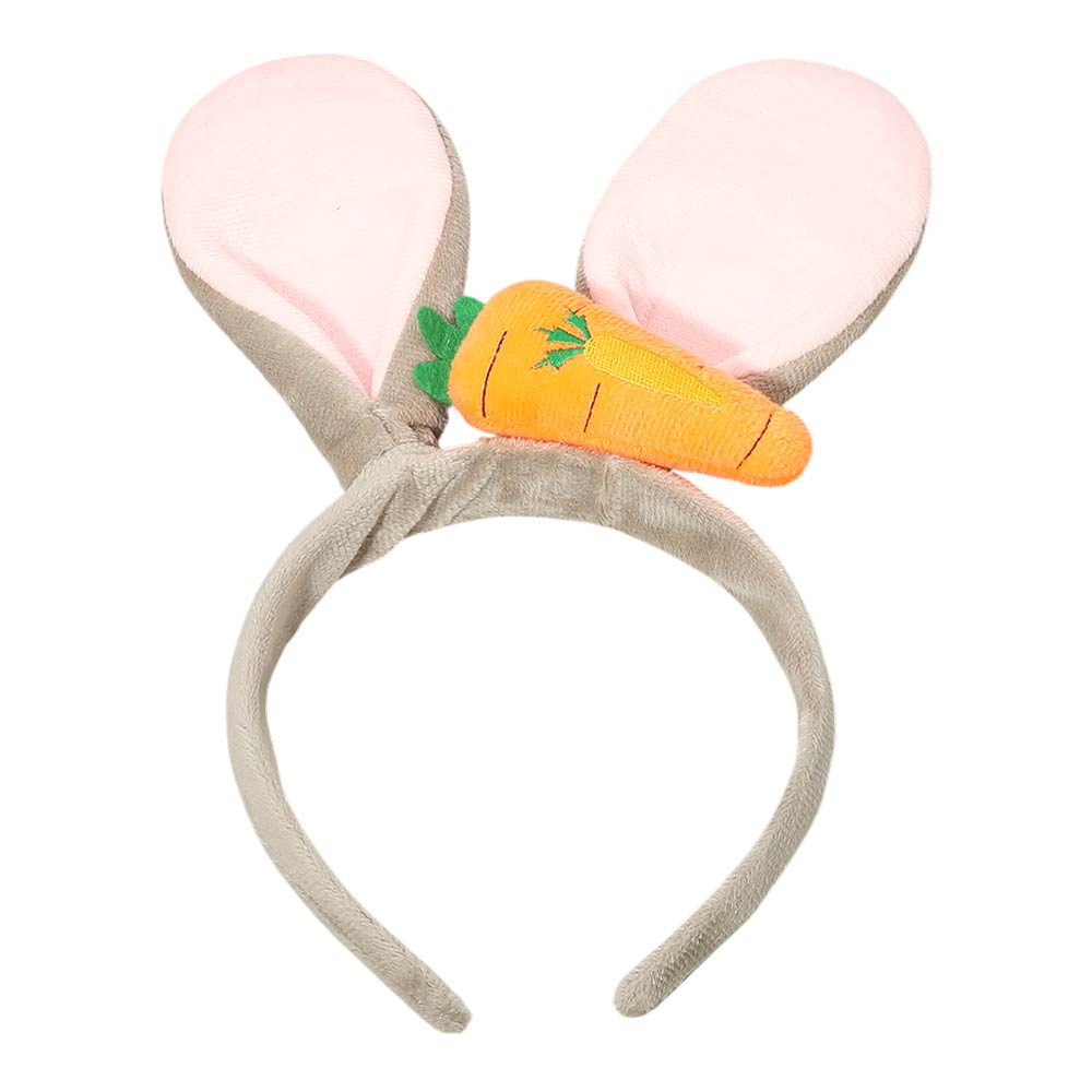 Madeline Love Orange Plush Carrot Accent Easter Bunny Ear Headband - Hair Accessories - desc
