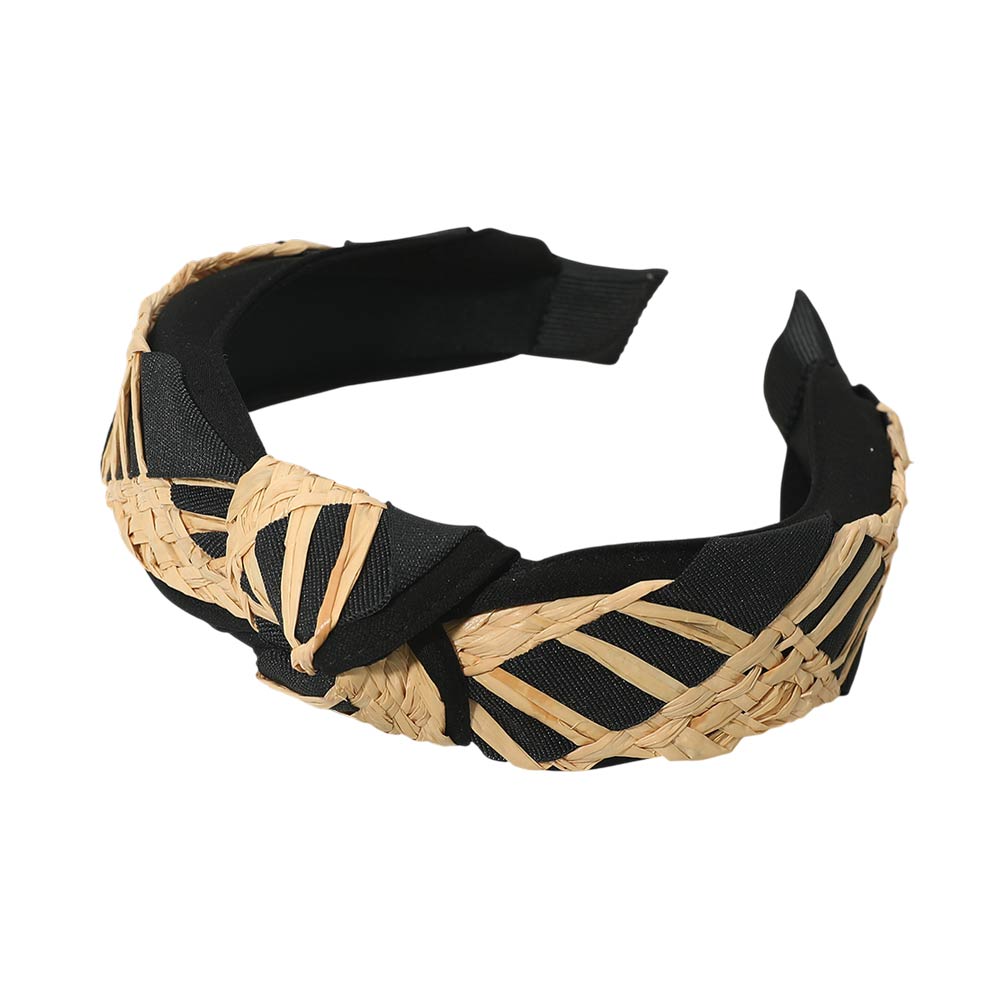 Madeline Love Black Woven Knot Headband - Hair Accessories - desc