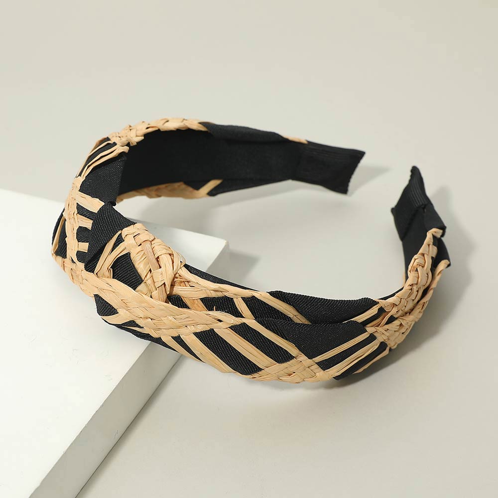 Madeline Love Black Braided Woven Knot Headband - Hair Accessories