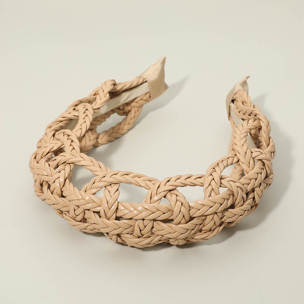 Madeline Love Neutral Wide Intricate Braided Wide Headband - Hair Accessories