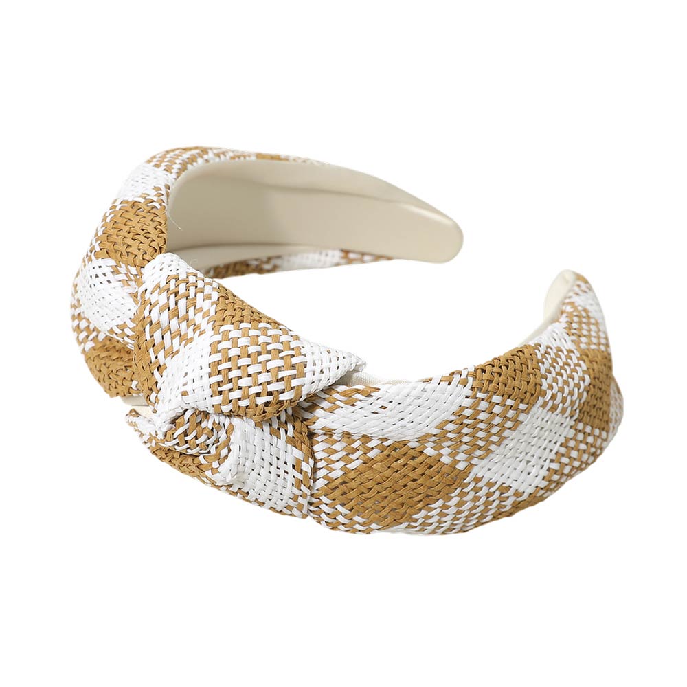 Madeline Love Neutral Wide Woven Knot Headband - Hair Accessories - desc