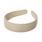 Madeline Love Ivory Classic Stitched Faux Leather Wide Headband - Hair Accessories - desc