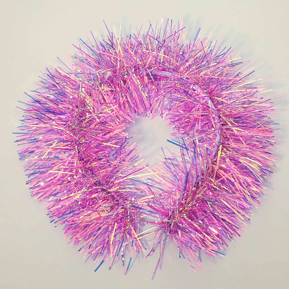 Madeline Love Pink Sparkle Tinsel Statement Party Headband - Hair Accessories - desc