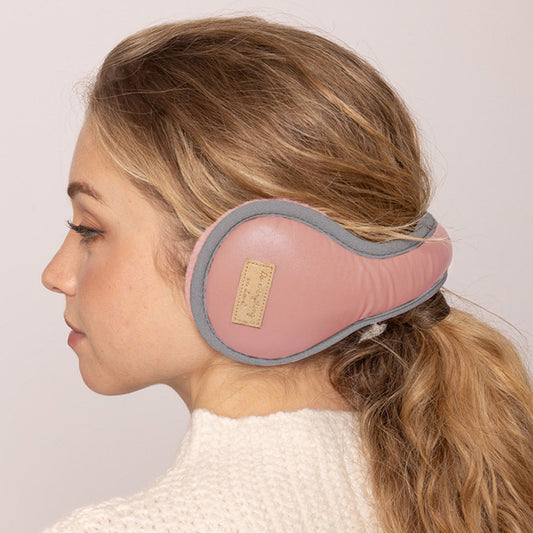Madeline Love Pink Faux Fur Lined Poly Urethane Padded Earmuffs - Hair Accessories