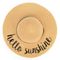 C.C Paper Brim Straw Hat With Lettering And Ribbon Band 100% Paper Straw