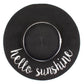 C.C Paper Brim Straw Hat With Lettering And Ribbon Band 100% Paper Straw
