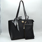 Structured Shoulder Tote Bag with Matching Pouch and Scarf - Taupe - Tote Bag