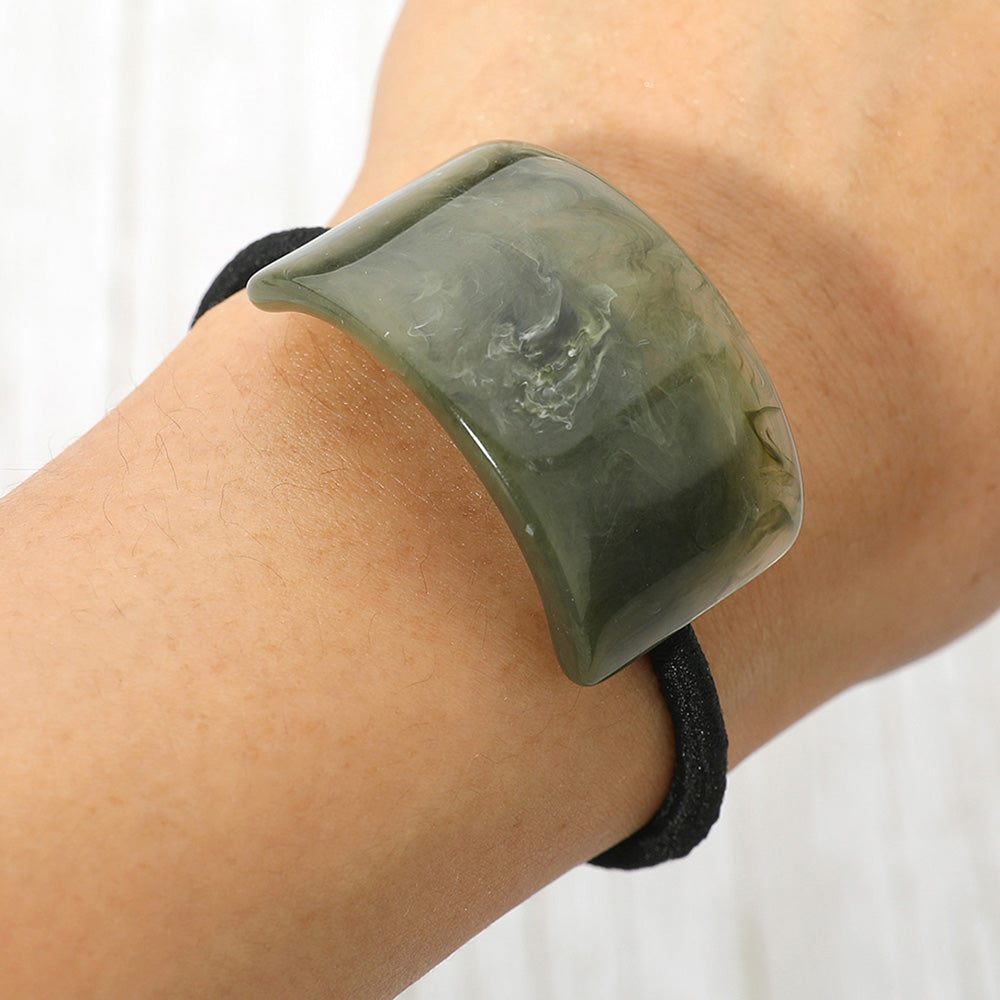 Madeline Love Gray Rectangular Resin Accent Hair Band - Hair Accessories