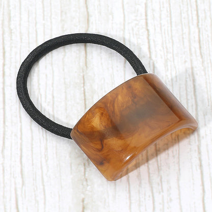 Madeline Love Brown, Light Rectangular Resin Accent Hair Band - Hair Accessories