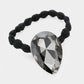 Madeline Love Black Diamond Crystal Teardrop Accented Stretch  Hair Band - Hair Accessories
