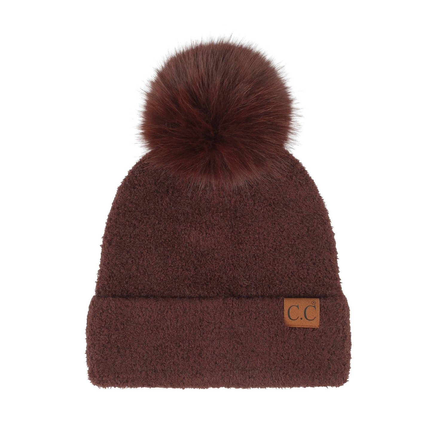 C.C Plush Terry Chenille Pom Beanie