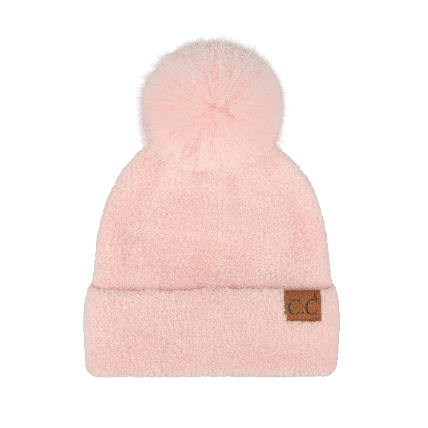C.C Plush Terry Chenille Pom Beanie