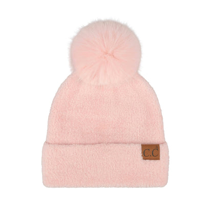 C.C Plush Terry Chenille Pom Beanie