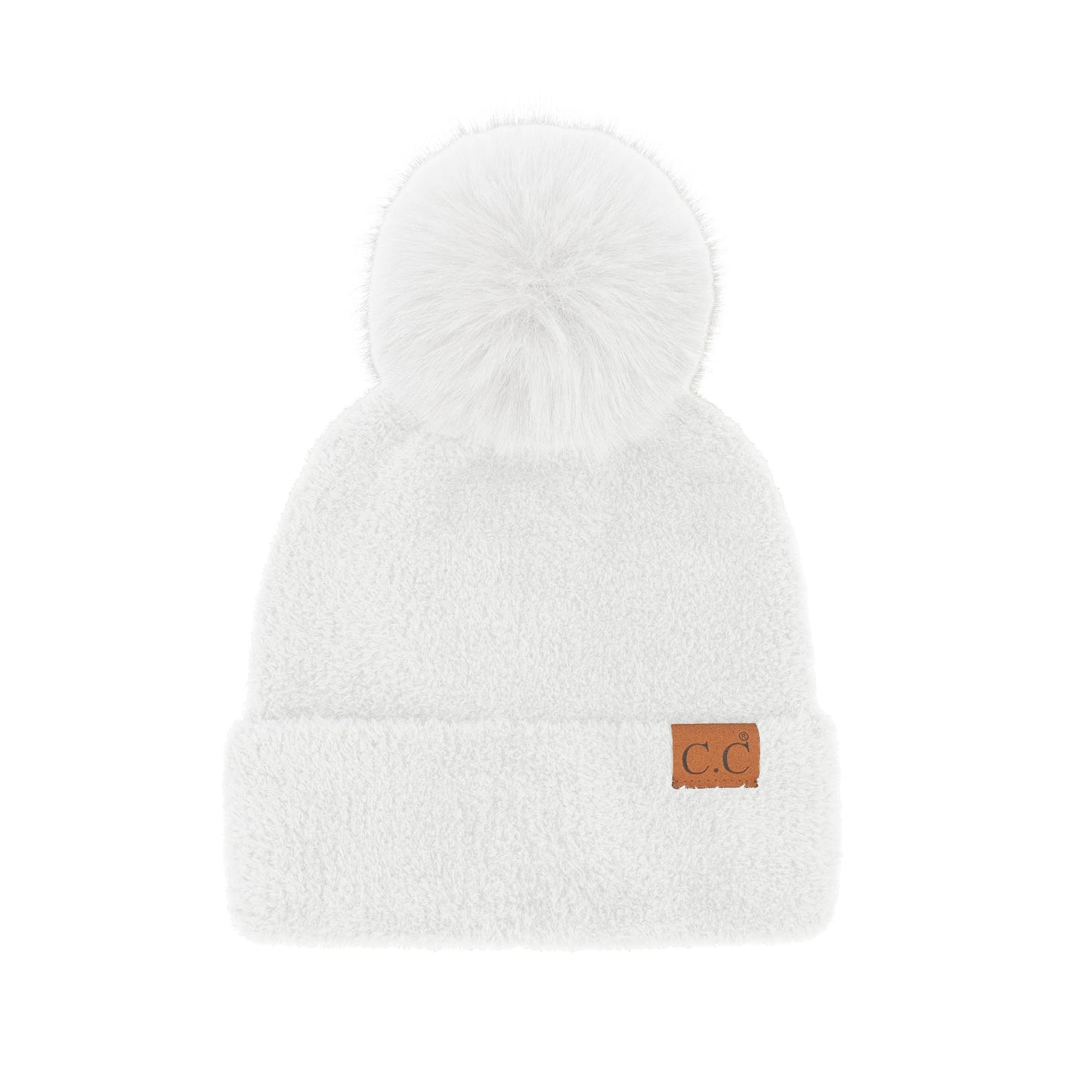 C.C Plush Terry Chenille Pom Beanie