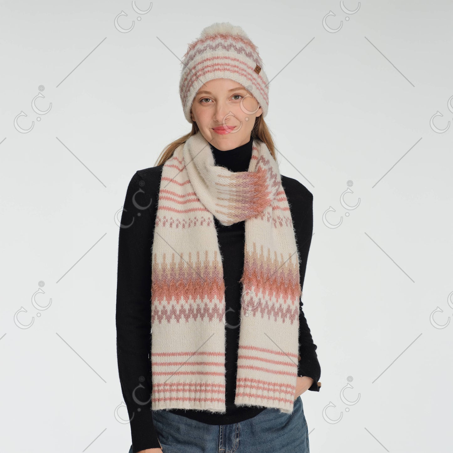 C.C Multi Color Chevron Scarf