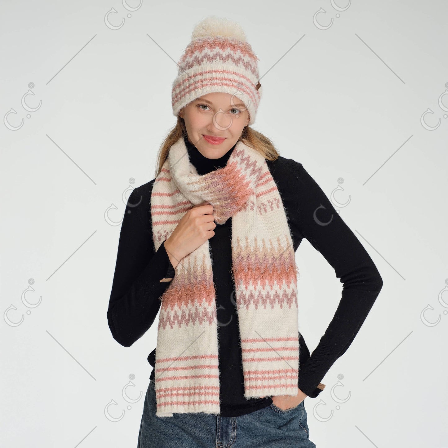 C.C Multi Color Chevron Scarf