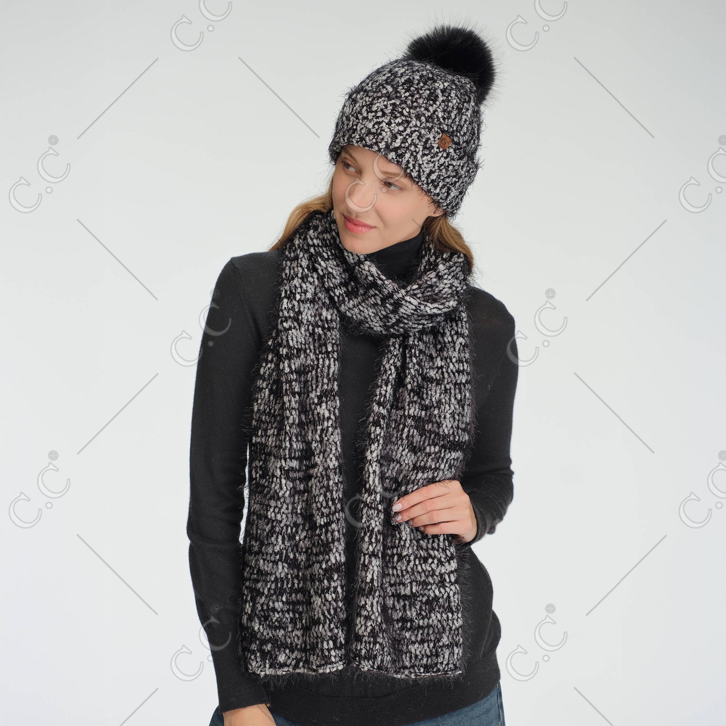 C.C Boucle Knit Scarf