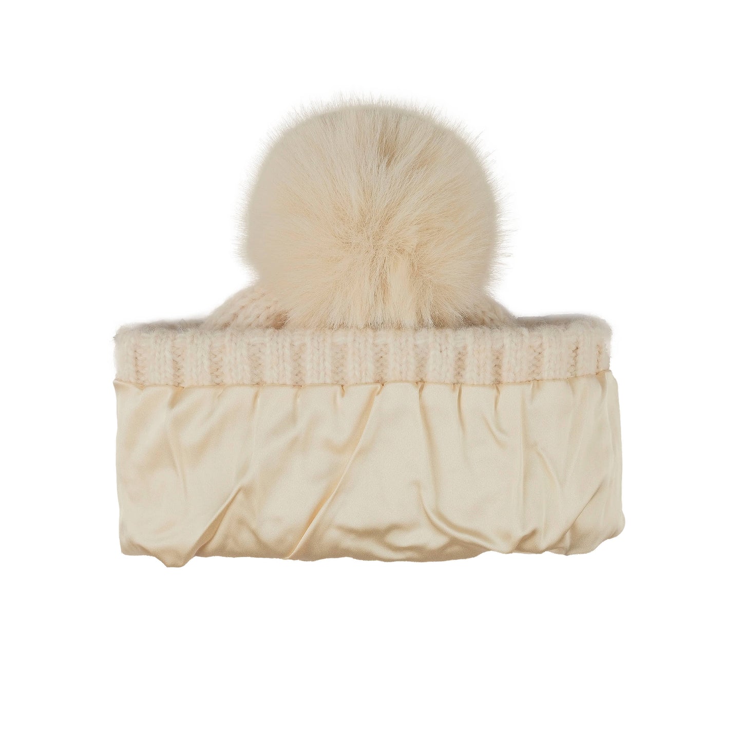 C.C Heathered Cable Knit Beanie With Pom