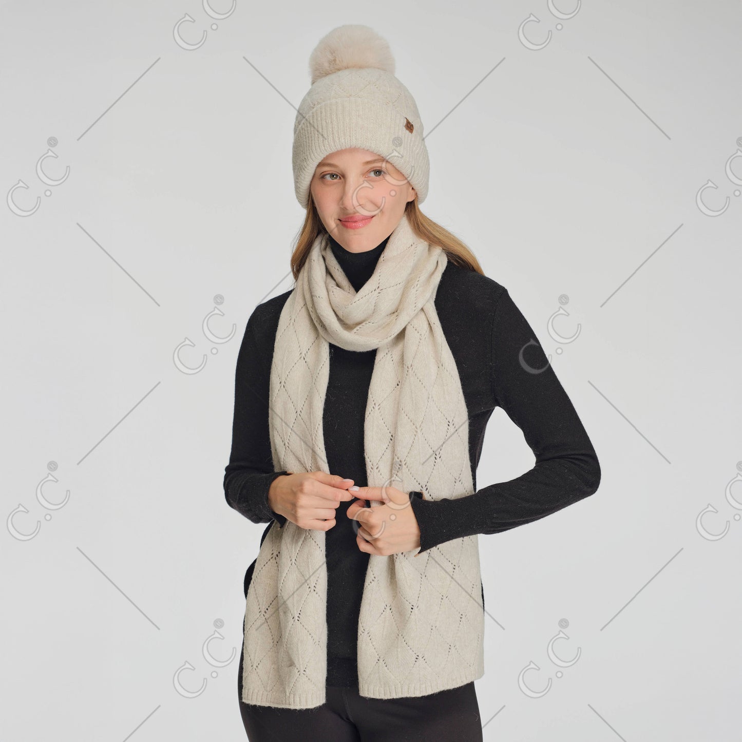 C.C Leaf Pattern Scarf