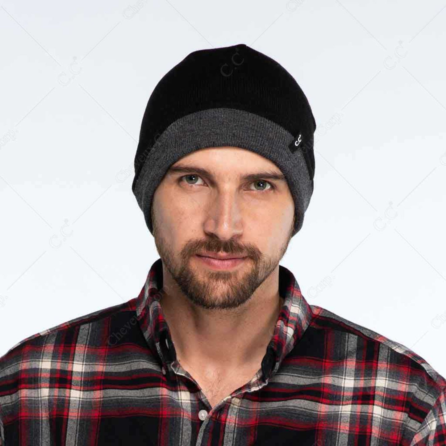 C.C Two Tone Reversible Beanie For Men And Women