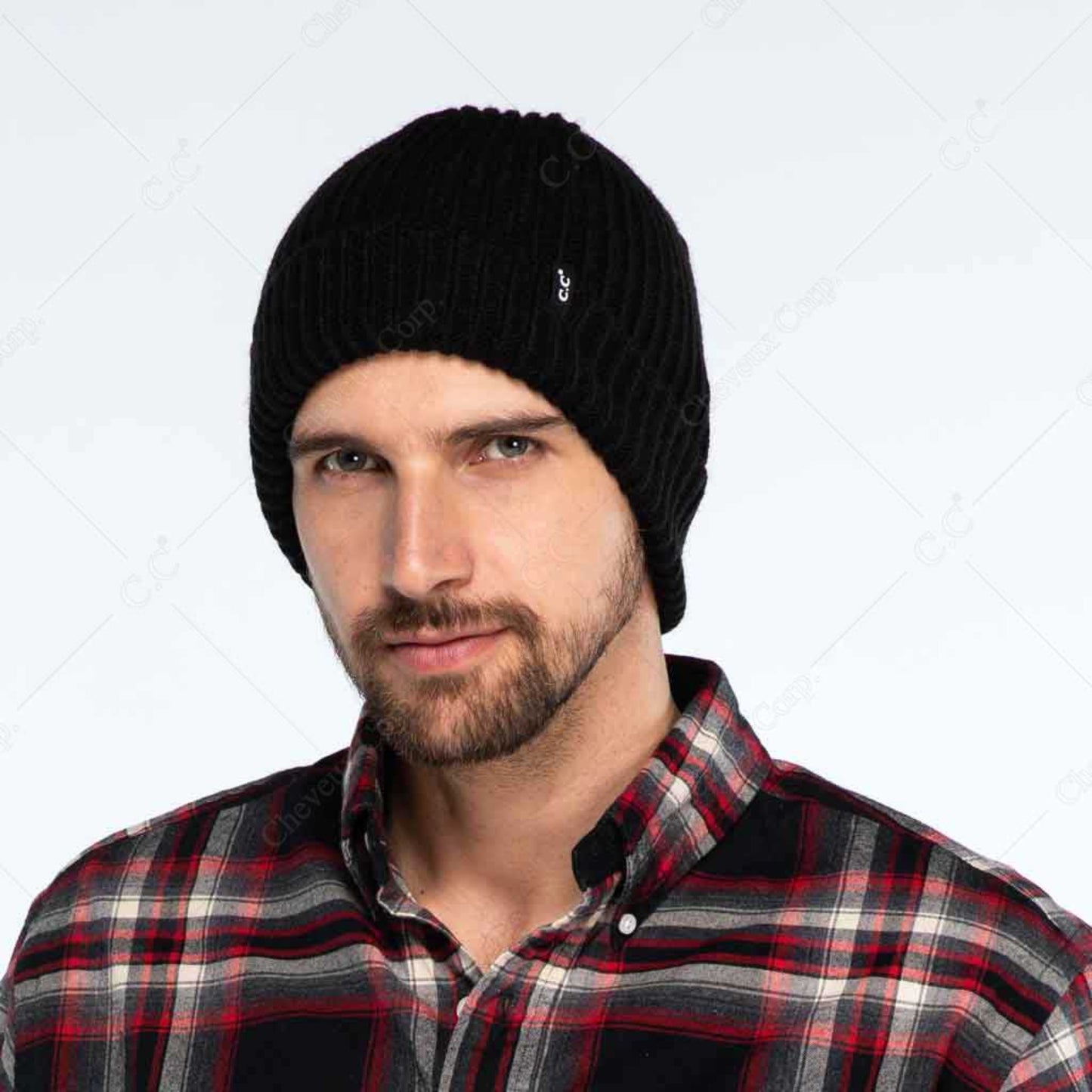 C.C Ribbed Knit Beanie