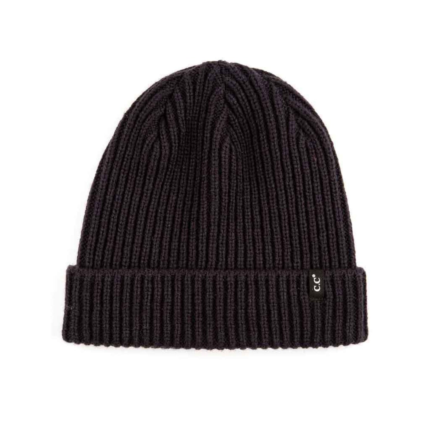 C.C Ribbed Knit Beanie