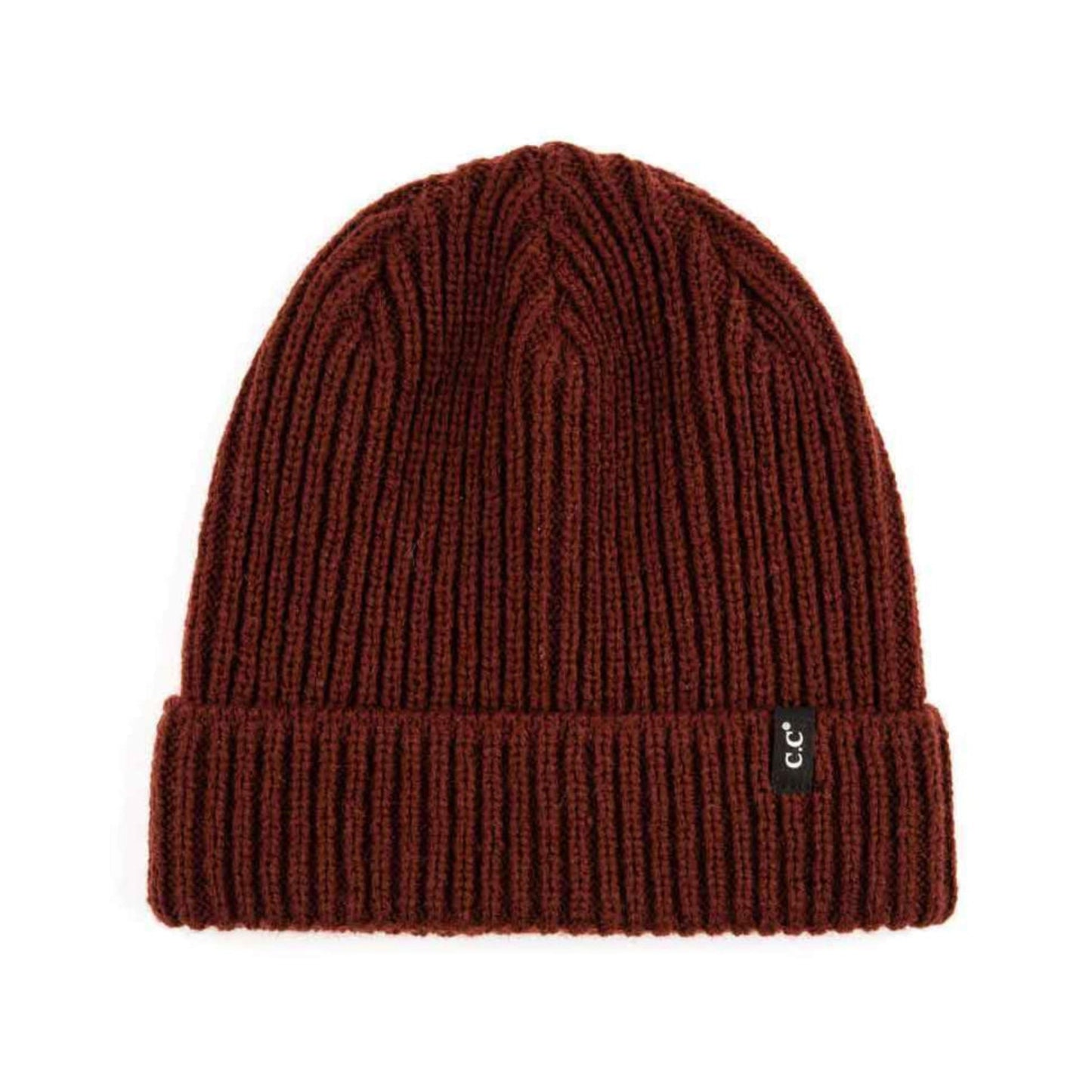 C.C Ribbed Knit Beanie