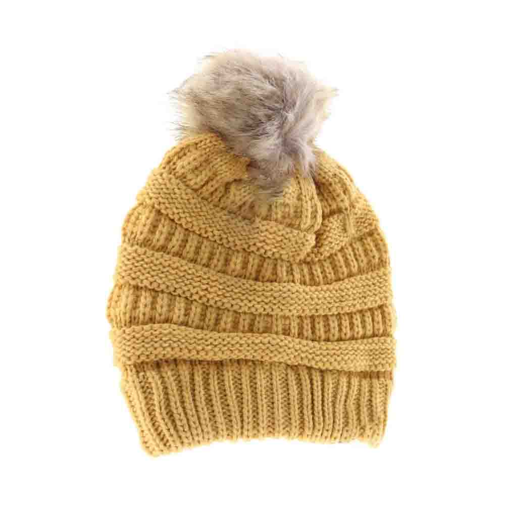 HoneyMustard Fur Pom CC Beanie offers expert-level warmth and style with its soft, high-quality knit construction and a luxurious faux fur pom pom. Designed for optimal comfort and insulation, this beanie provides a snug fit that retains heat during cold weather. Its versatile design pairs effortlessly with any winter outfit, making it a reliable accessory for both outdoor adventures and urban wear. Durable and lightweight, it combines practicality with a sophisticated look 
