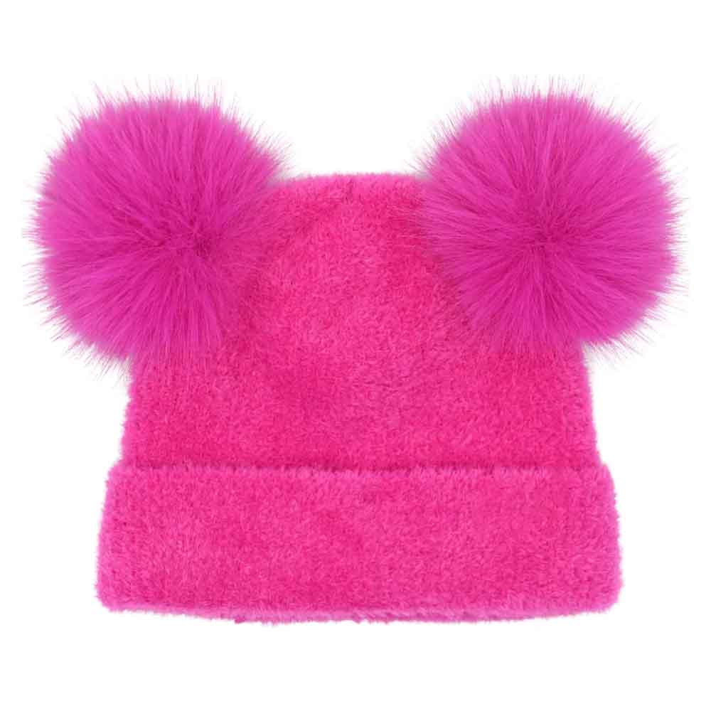 Hot Pink BABY Chenille Double Pom C.C Beanie offers a cozy, soft chenille fabric designed to keep your little one warm and comfortable during chilly days. Featuring a stylish double pom-pom detail, this beanie combines practical warmth with a charming look, making it an ideal accessory for infants. Its gentle stretch ensures a snug, secure fit without irritation on delicate skin. Perfect for everyday wear, this beanie provides reliable insulation while adding a cute finishing touch to any baby outfit.