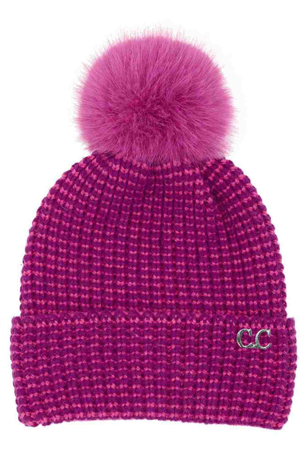 Hot Pink C.C Two Tone Angora Cuff Beanie Winter Hat features a soft angora knit with a stylish two-tone design for a cozy yet modern cold-weather look. Finished with a classic cuff and stretch fit, it delivers all-day warmth and comfort while effortlessly elevating your winter outfits.