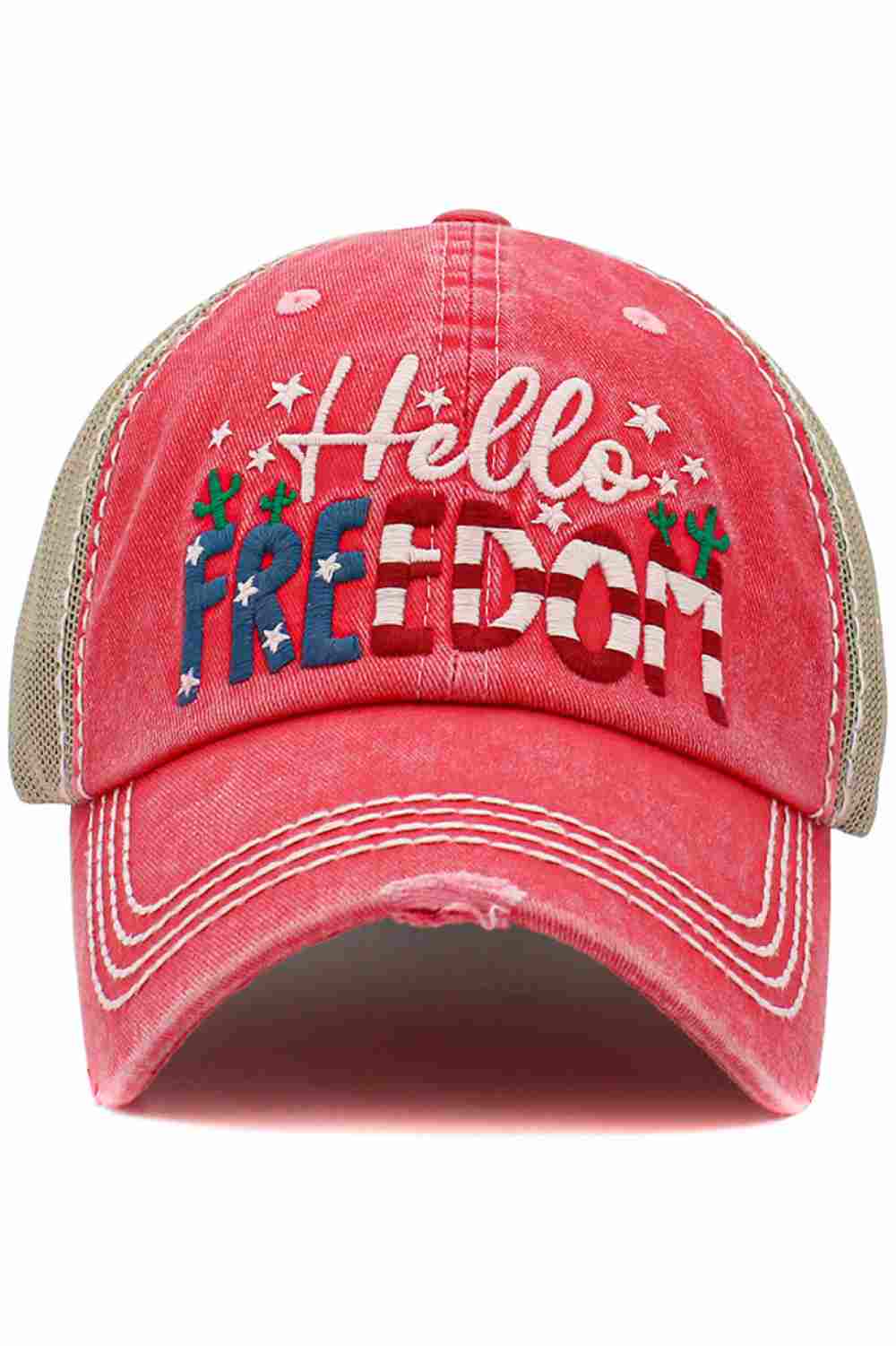 Bring bold, vintage Americana vibes to your look with the HELLO FREEDOM Vintage American Flag Ballcap, designed for a relaxed, worn-in style. Comfortable and easy to adjust, it’s perfect for holidays, casual outings, or adding a patriotic statement to your everyday outfit.