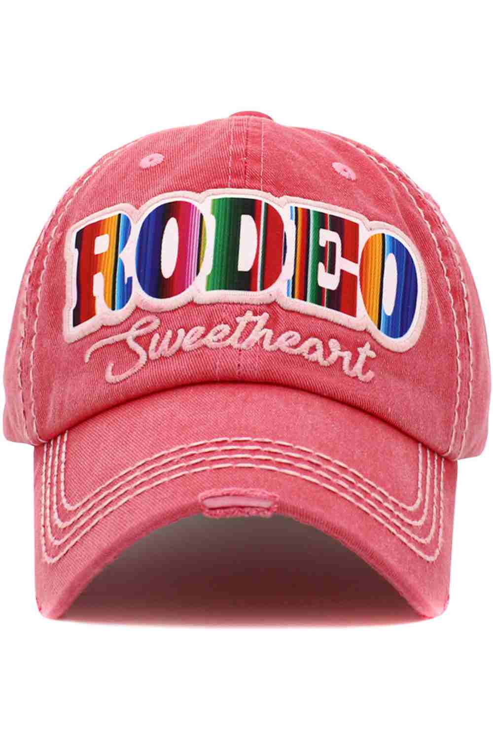 Hot Pink RODEO SWEETHEART Vintage BaseCap blends western charm with a worn-in vintage look for a bold yet playful statement. Designed for all-day comfort, it’s the perfect finishing touch for casual outfits, festivals, or laid-back adventures.