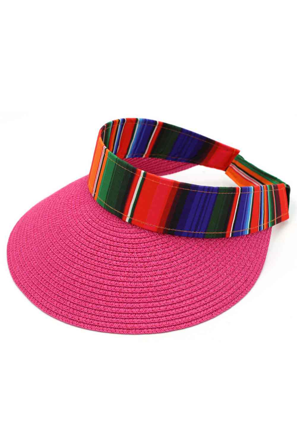 Hot Pink Stay cool and stylish with this Serape Visor Hat, crafted from a breathable blend of 90% paper and 10% polyester. The lightweight paper construction provides exceptional comfort during warm weather, while the polyester adds durability for everyday wear. Perfect for beach days, outdoor adventures, or casual outings, this visor keeps the sun at bay without the weight.