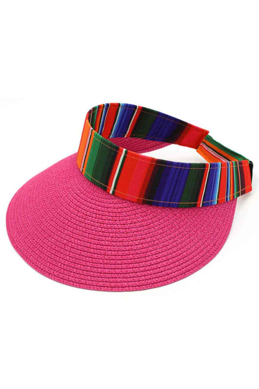 Hot Pink Stay cool and stylish with this Serape Visor Hat, crafted from a breathable blend of 90% paper and 10% polyester. The lightweight paper construction provides exceptional comfort during warm weather, while the polyester adds durability for everyday wear. Perfect for beach days, outdoor adventures, or casual outings, this visor keeps the sun at bay without the weight.