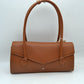 Minimalist Structured Shoulder Bag with Envelope Flap - Brown - Shoulder Bag