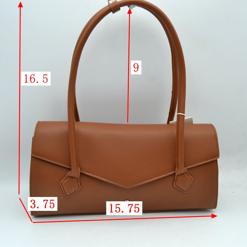 Minimalist Structured Shoulder Bag with Envelope Flap - Shoulder Bag