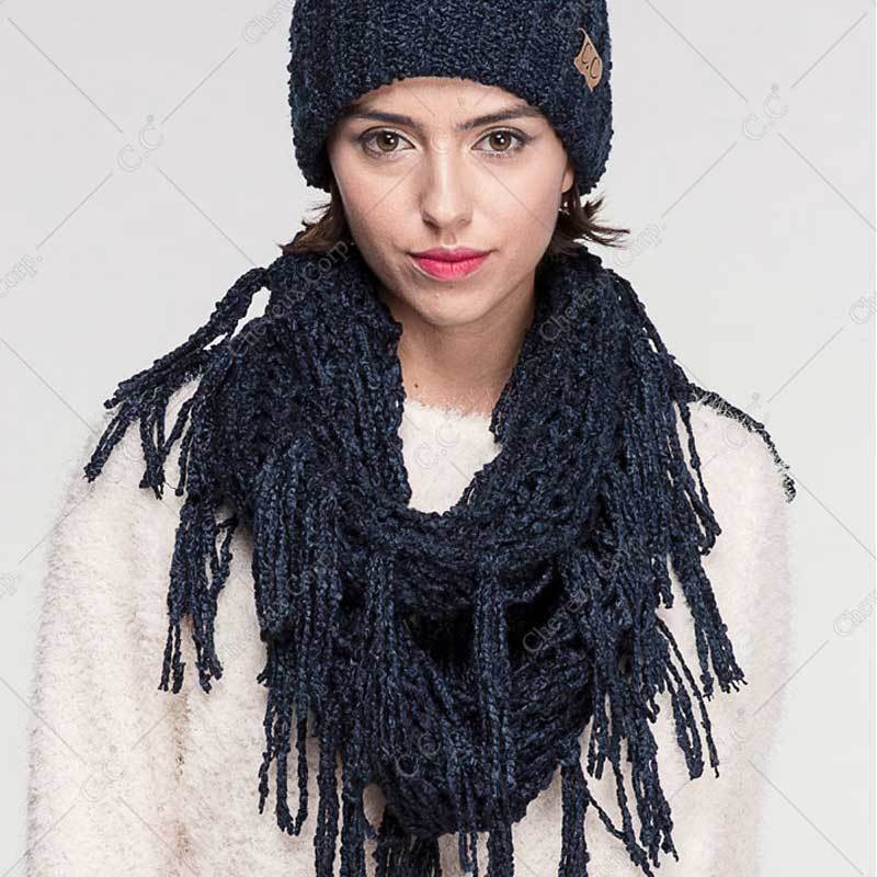 C.C Chenille Infinity Scarf With Tassel