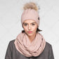 C.C Genuine Ribbed Angora Cable Infinity Scarf