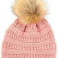 Indi Pink Stay warm and cozy with this classic C.C Pom Pom Knit Beanie, crafted from 100% soft acrylic for all-day comfort. The ribbed knit design adds texture and durability, while the signature pom pom on top brings a playful touch to any winter outfit. One size fits most, making it the perfect accessory for everyone. Ideal for cold weather adventures or casual everyday wear.