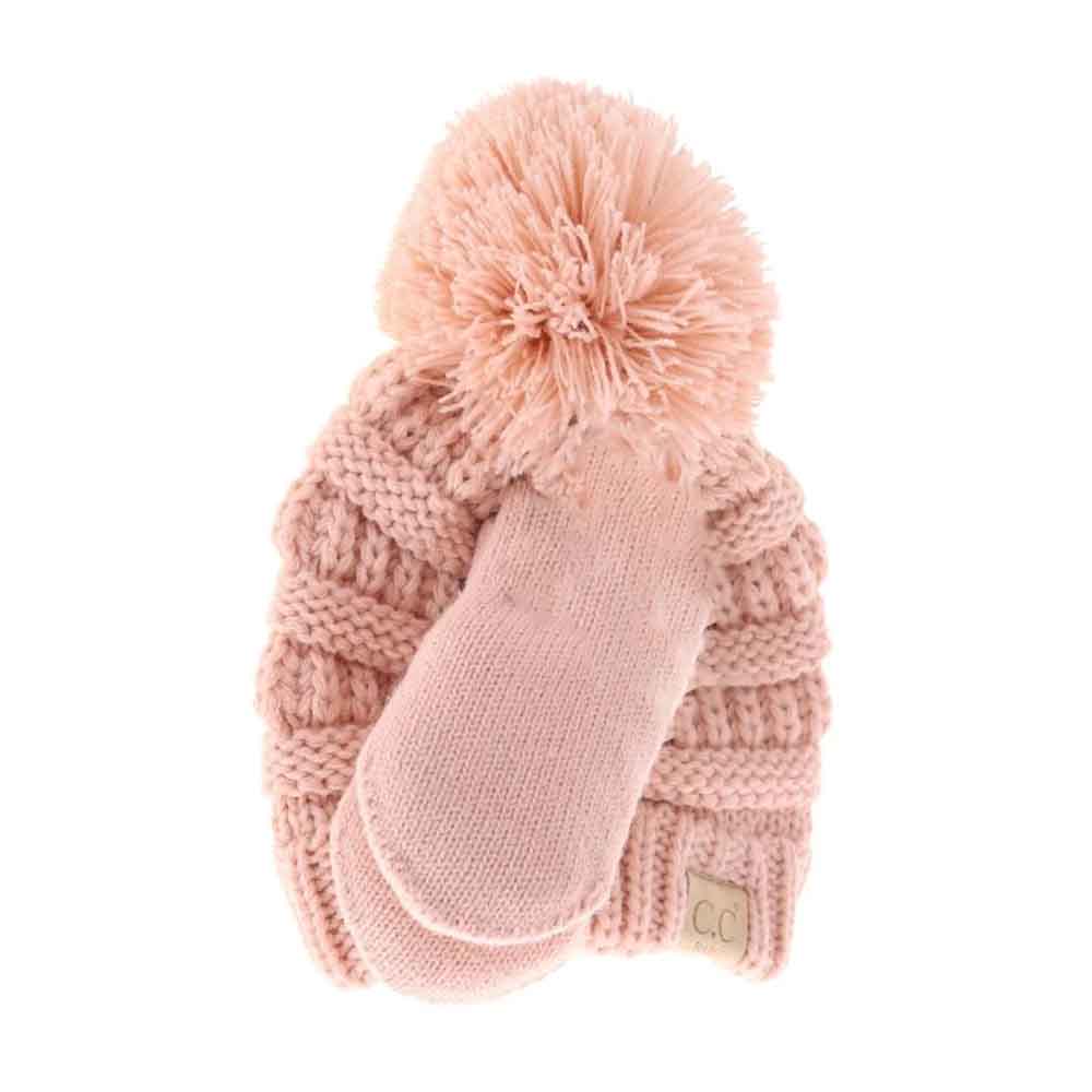IndiePink BABY Solid Knit Pom C.C Beanie with Mitten Set offers gentle warmth and protection for your little one during colder months. Made from soft, durable knit material, the beanie is designed with a classic pom-pom for added style, while the coordinating mittens shield delicate hands from the chill. This set ensures a comfortable fit and reliable coverage, making it an essential accessory for baby’s winter wardrobe. 