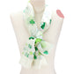 Ivory-This set of 6 Silk Feel Satin Striped Clover Print Scarves offers both style and comfort. The luxurious satin material provides a soft and smooth feel against your skin, while the unique striped clover print adds a pop of color to any outfit. Perfect for any occasion, these scarves are a must-have accessory for any fashion-forward individual. 