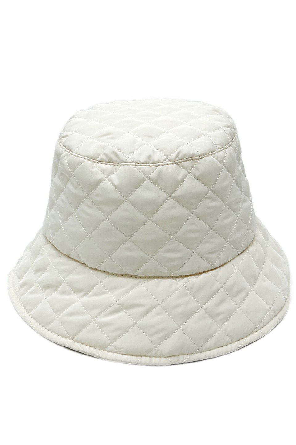 Ivory Quilted Padding Bucket Hat combines thermal efficiency with a sophisticated design. Its structured quilting creates optimal warmth retention while the classic bucket silhouette offers comprehensive coverage. Engineered with premium materials, this hat provides superior insulation and durability for extended wear in various conditions. 