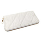 Ivory Shiny Faux Leather Padded Wallet with Wristlet offers a sleek and stylish solution for storing your essentials. Its shiny faux leather material adds a touch of sophistication, while the padded design keeps your valuables safe. The attached wristlet also provides convenience and hands-free carrying. 
