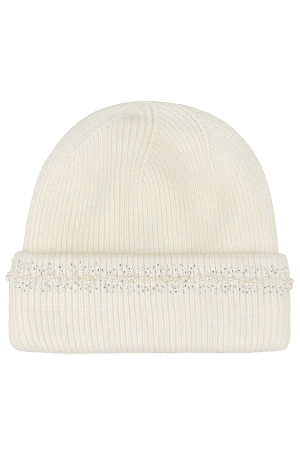 Ivory C.C Pearl and Rhinestone Angora Cuff Beanie features soft angora knit accented with elegant pearls and sparkling rhinestones for a chic, winter-ready look. Finished with a cozy cuff and stretch fit, this beanie delivers warm comfort while adding instant glam to any cold-weather outfit.
