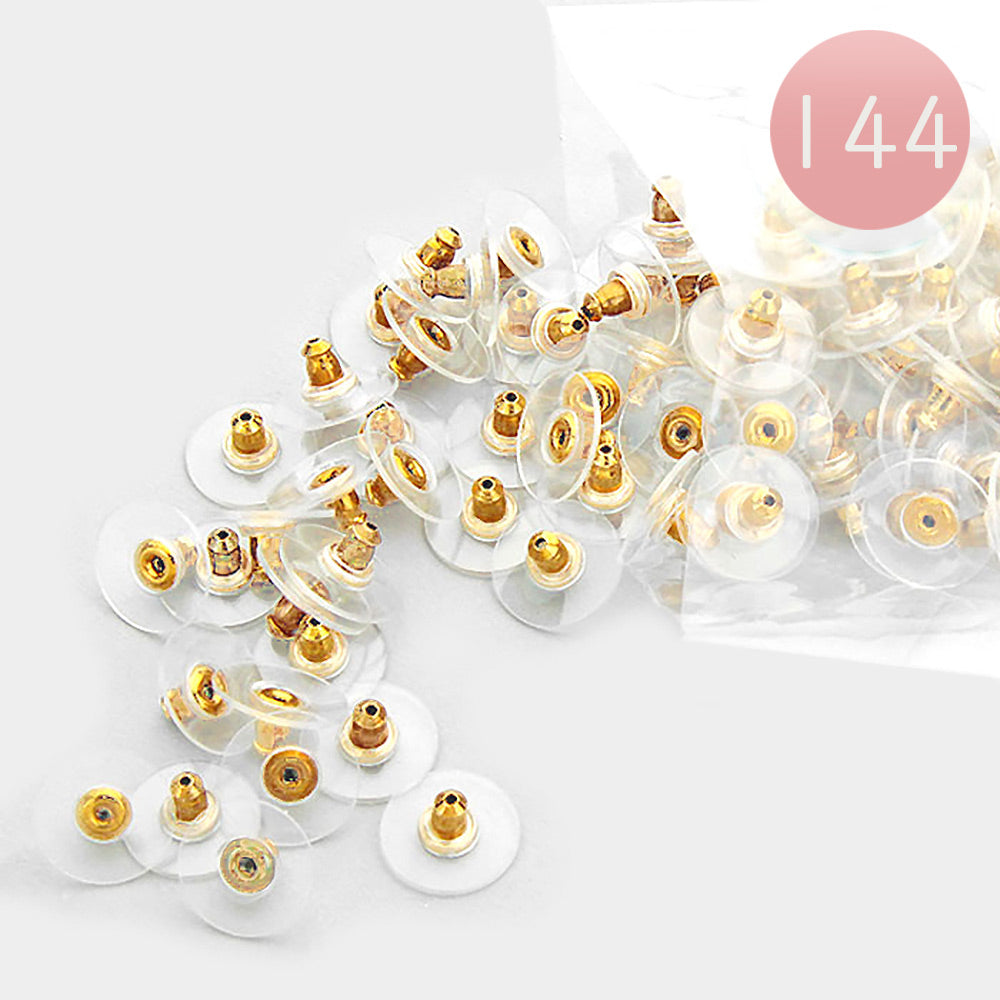 Madeline Love Gold 144PCS - Metal Disk Earrings Backs - Jewelry