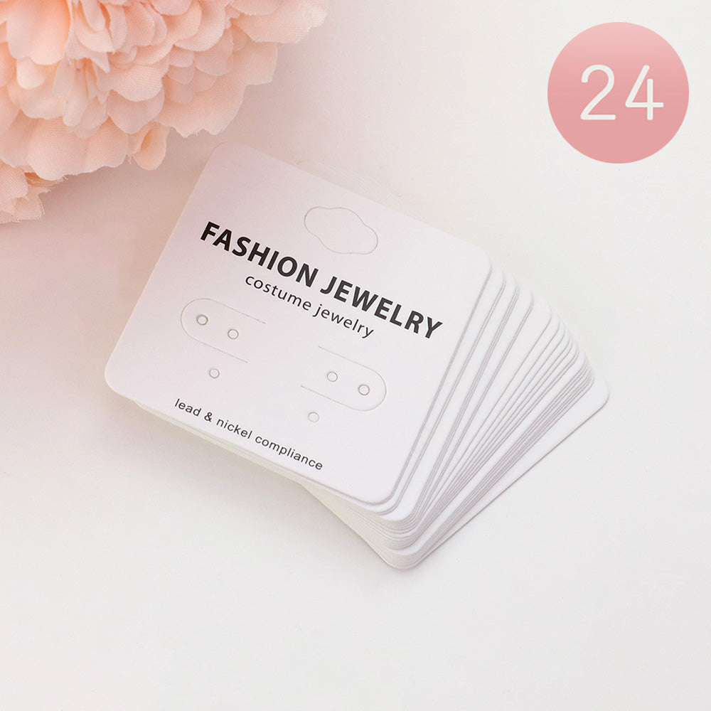 Madeline Love White 24PCS - Earring Jewelry Display Cards