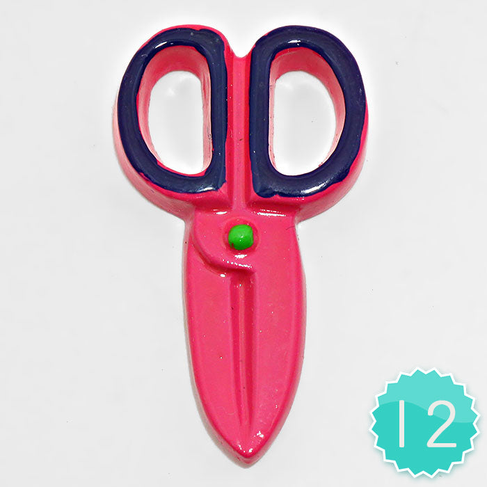 Madeline Love Pink, Navy 12 PCS - Scissors Resin Cabochons - Jewelry