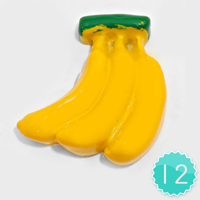 Madeline Love Green, Yellow 12 PCS - Banana Resin Cabochons - Jewelry