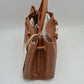 Woven Checkerboard Top-Handle Tote Bag with Detachable Crossbody Strap - Tote Bag